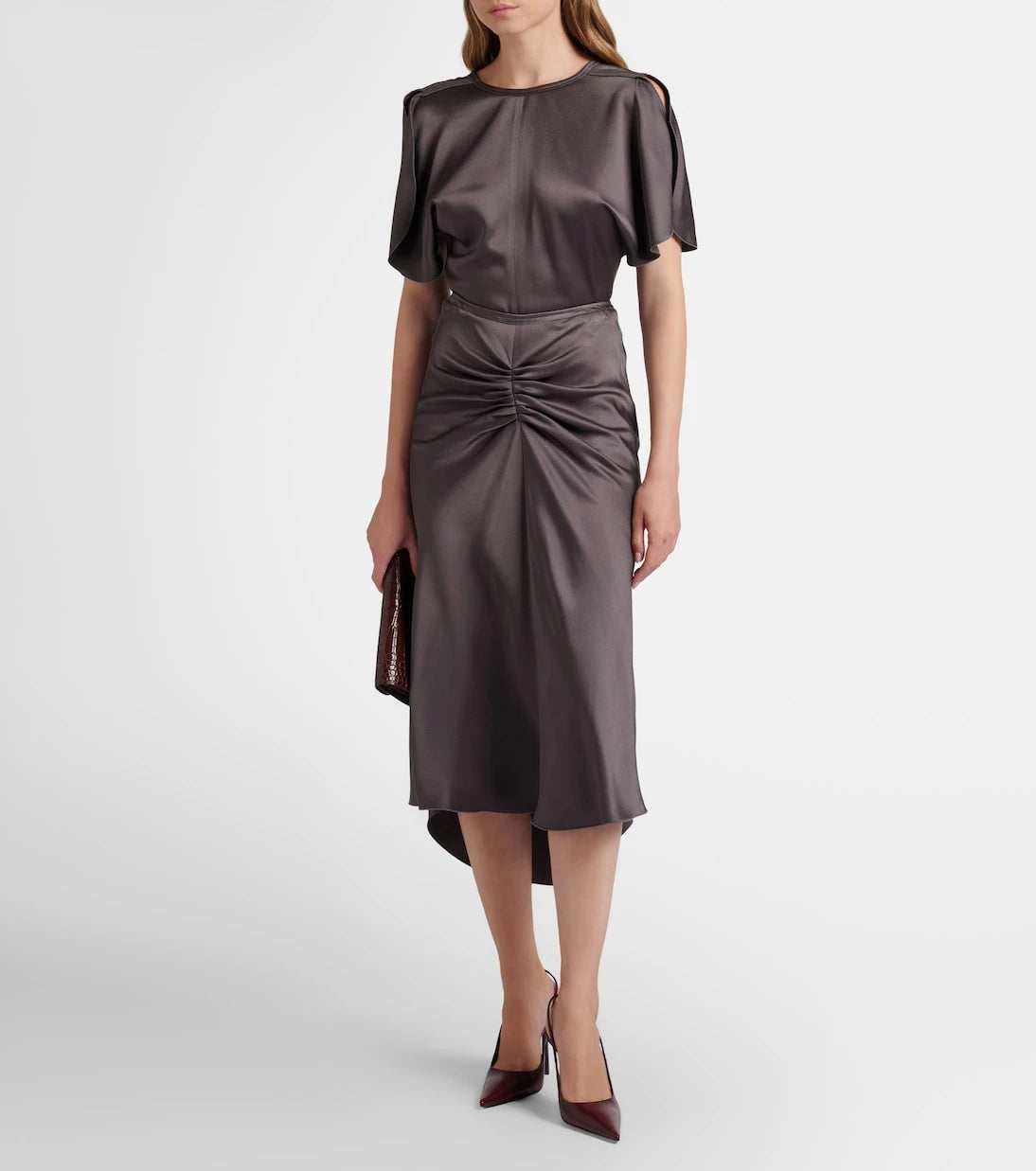 Victoria Beckham - Bela crêpe satin top