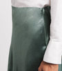 Vince Green Satin Crinkled Bias-Cut Maxi Skirt