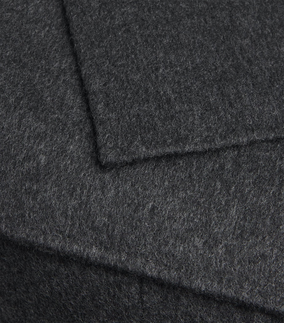 Lafayette 148 Black Wool-Cashmere Midi Skirt