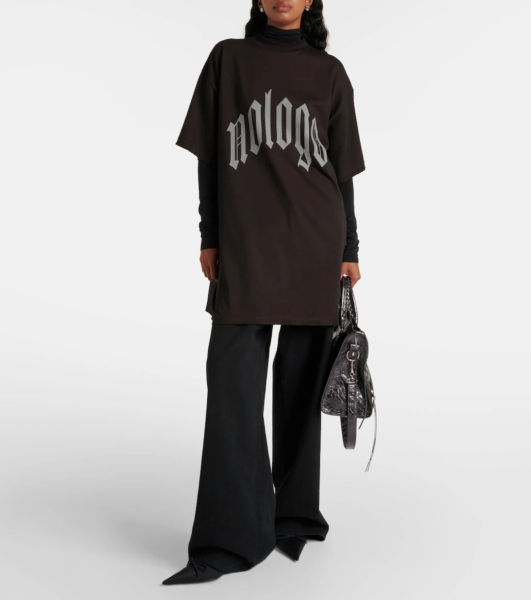 Balenciaga - تي شيرت من القطن بطبعة