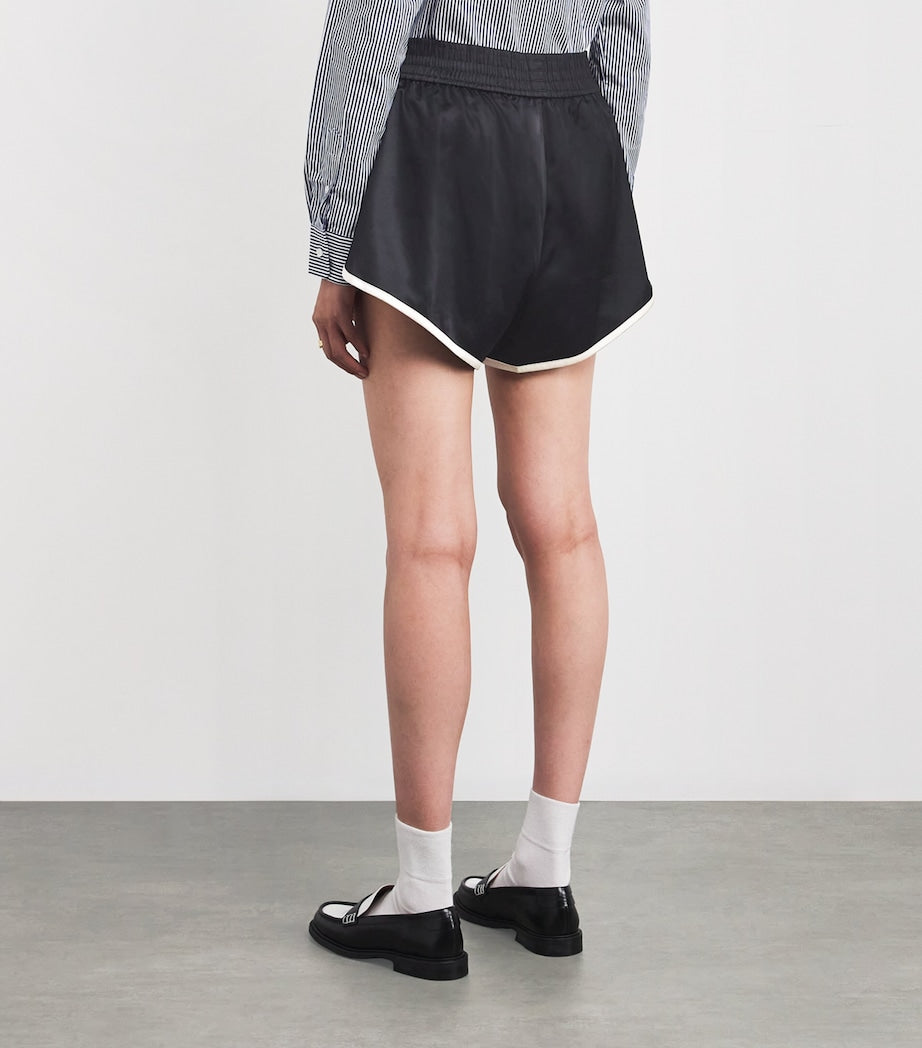 Sateen Logo Shorts POLO BLACK