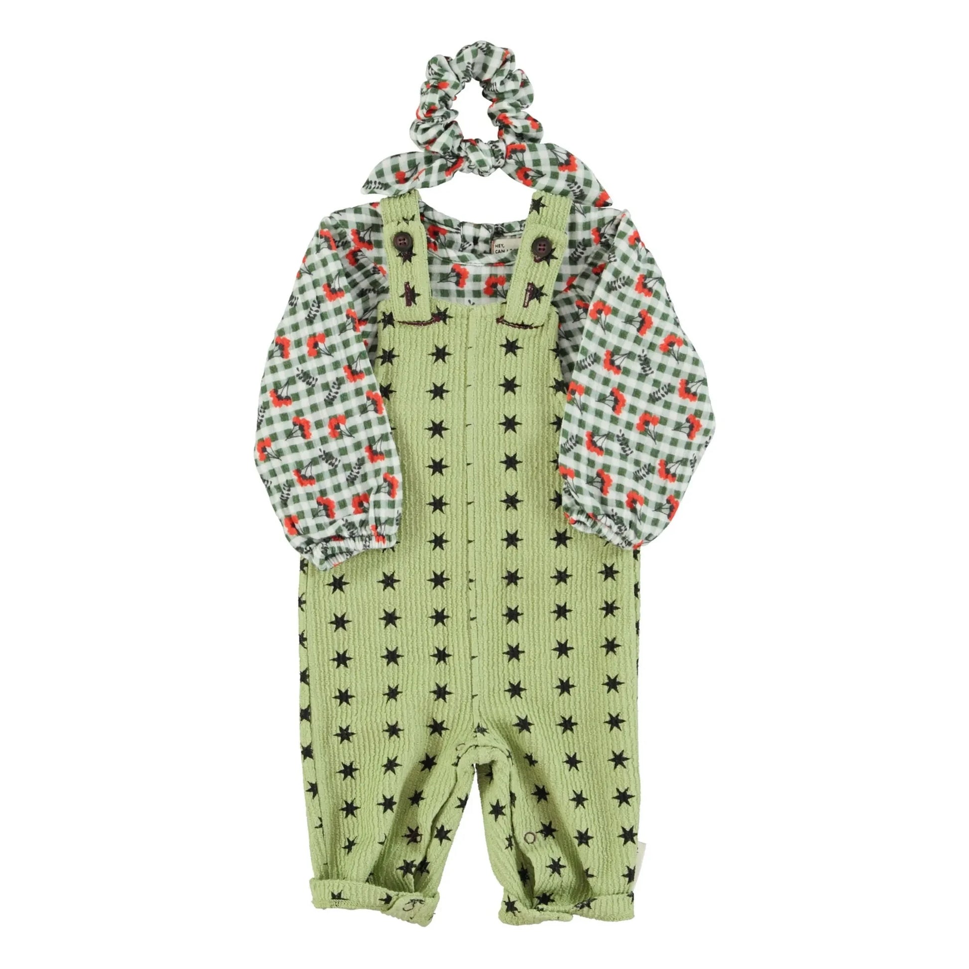 Piupiuchick - Blouse Carreaux Fleurs | Green