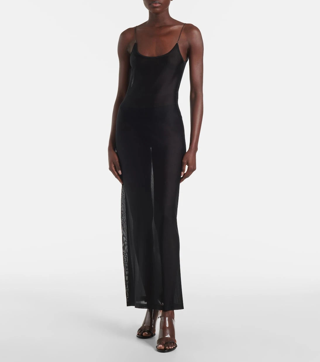 Alaïa - Sheer knitted midi dress