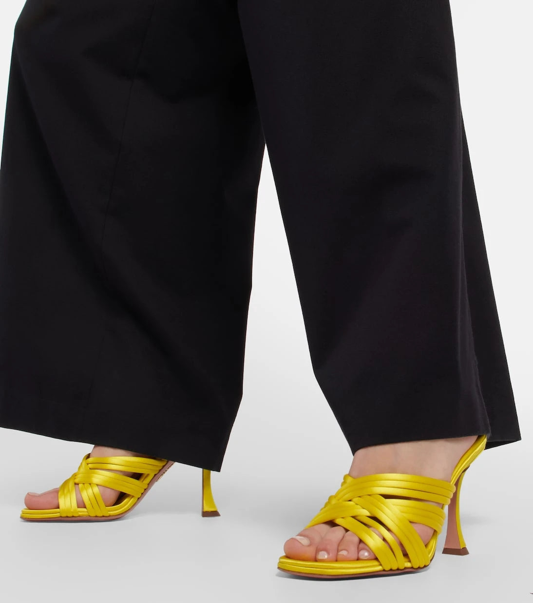 Aquazzura - Oahu 95 satin mules