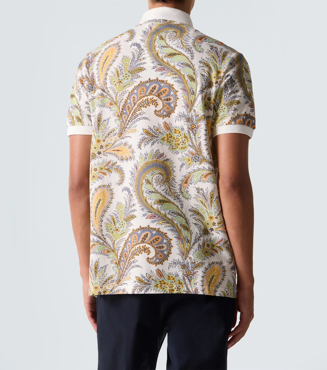 Etro - Paisley cotton piqué polo shirt
