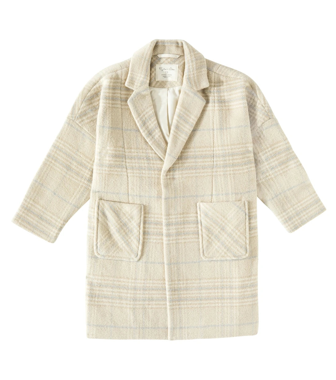 Rylee + Cru - Longline checked coat