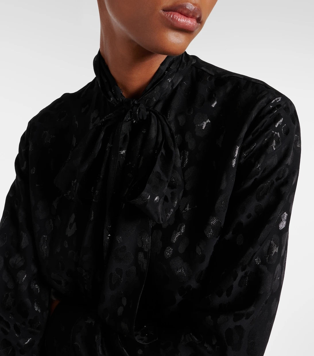 Versace - Jacquard satin blouse