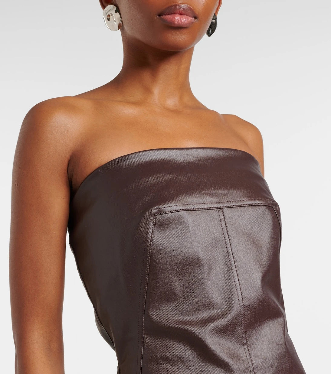 Rick Owens - Denim bustier gown