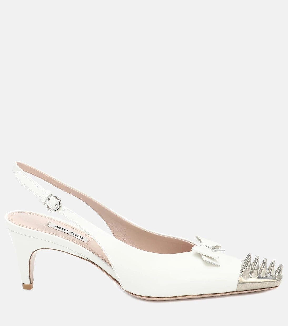 Miu Miu - Slingback studded leather pumps