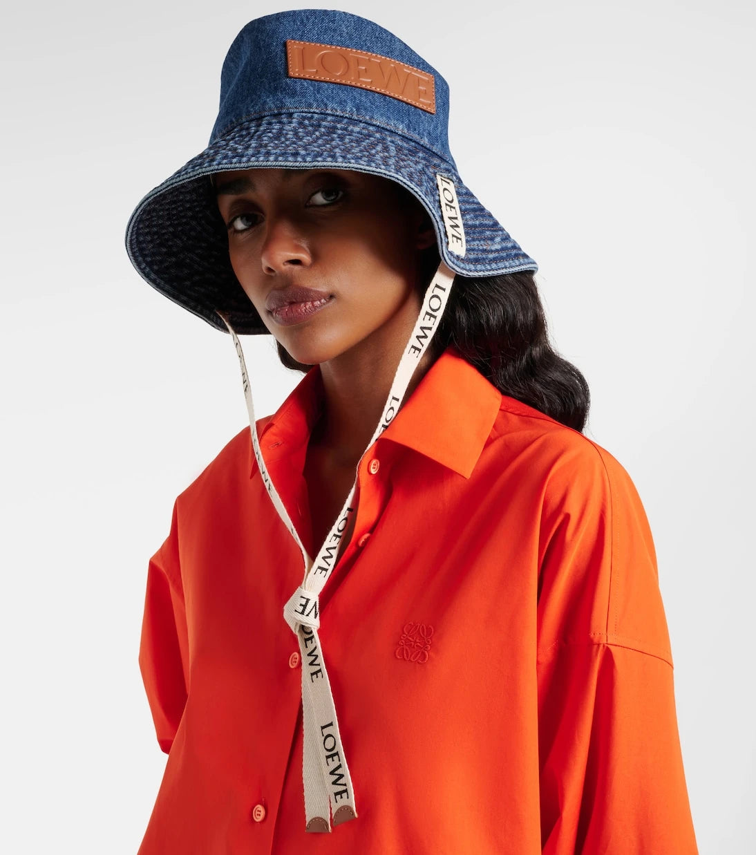 Loewe - Paula's Ibiza logo denim bucket hat