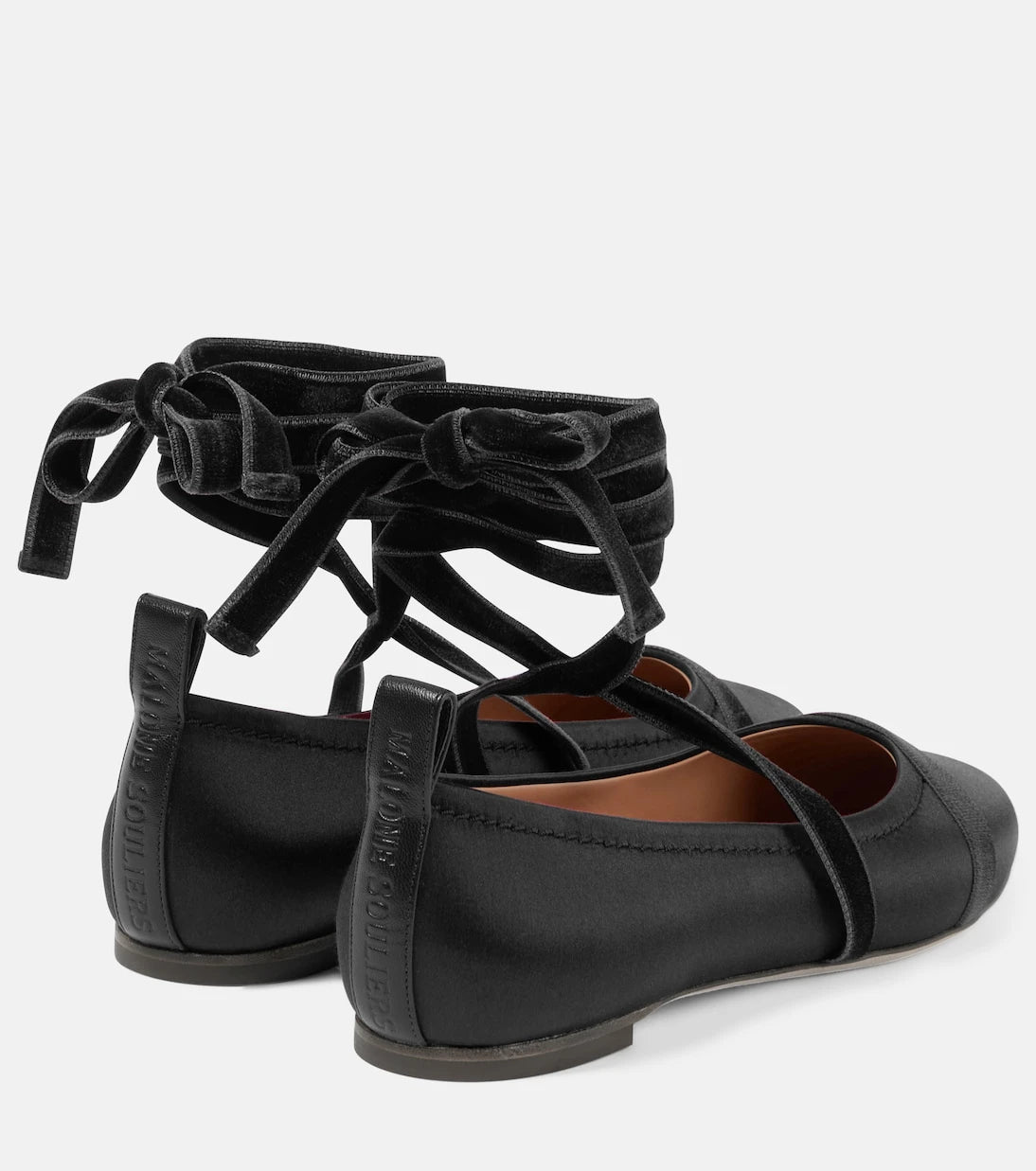 Malone Souliers - Spencer satin ballet flats