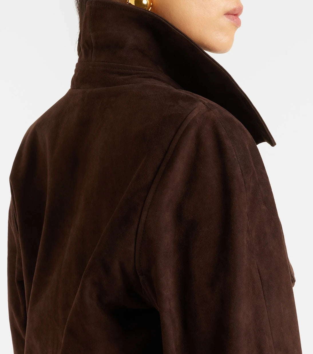 Nour Hammour - Hatti cropped suede jacket
