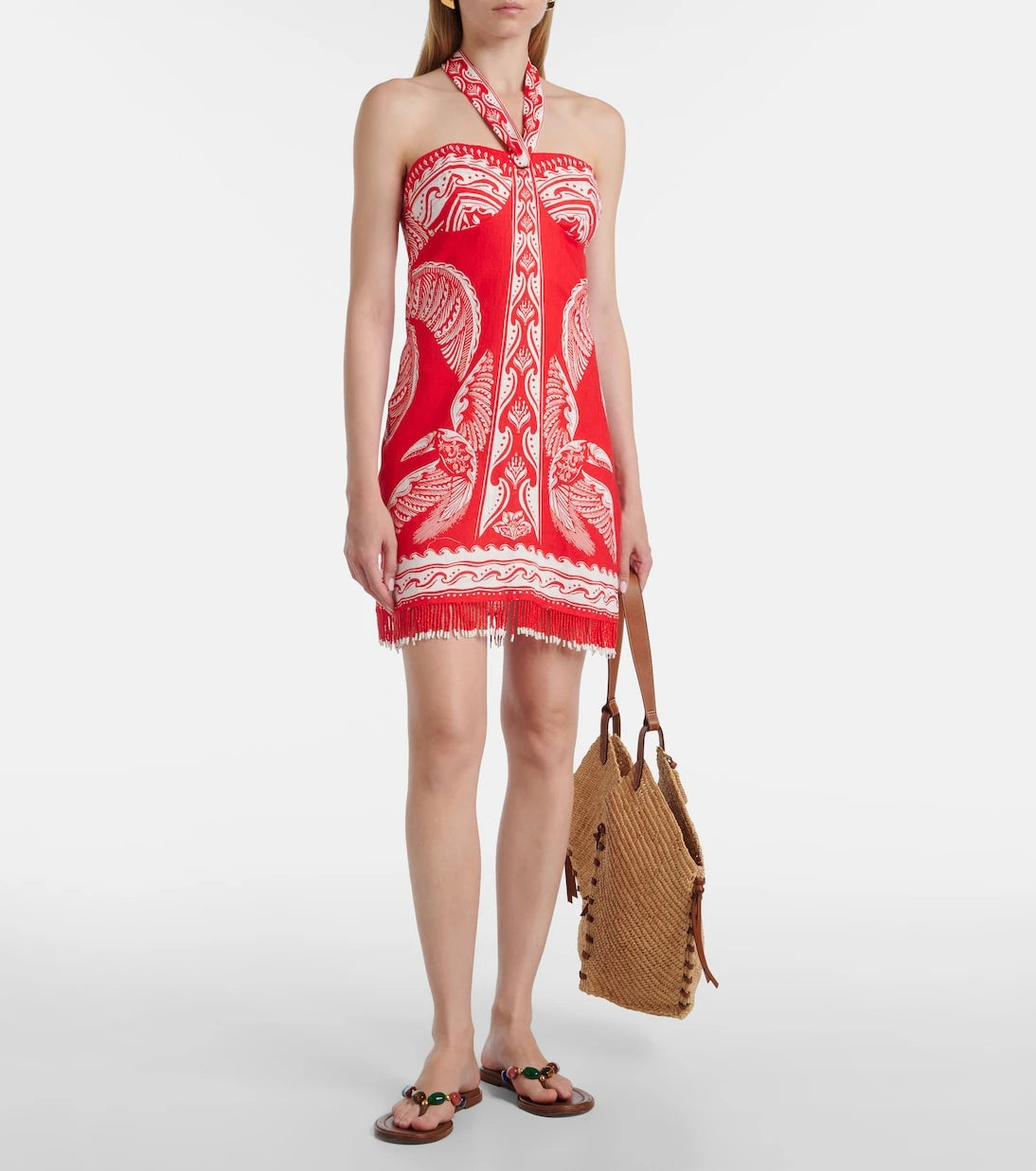Farm Rio - Majestic Coconut Tree linen minidress