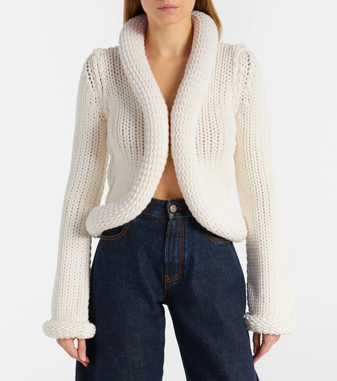 Alaïa - Padded wool-blend cardigan