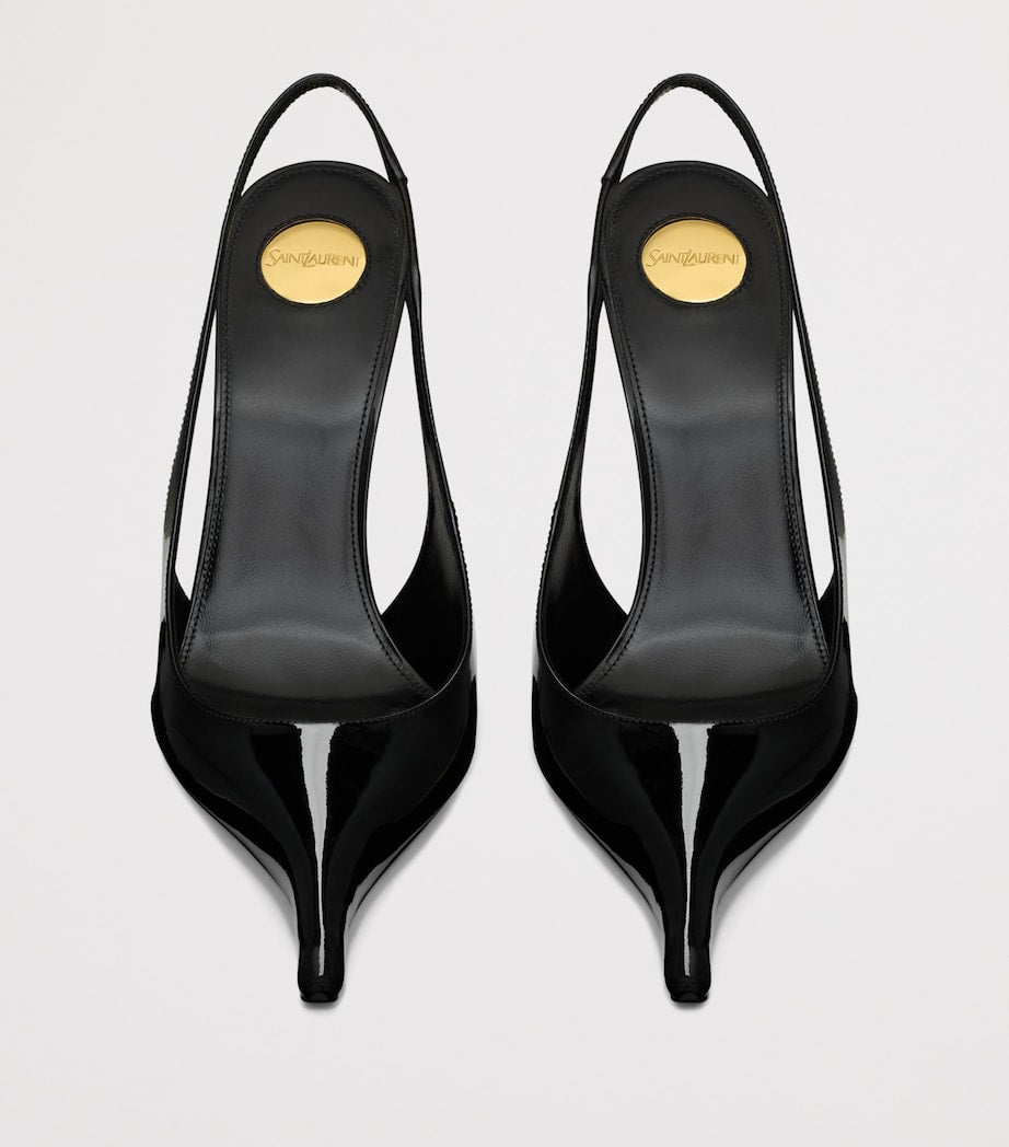 Saint Laurent Leather Apolline Slingback Pumps 110