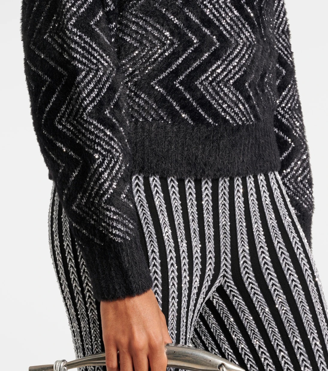 Missoni - Zig Zag metallic knit sweater