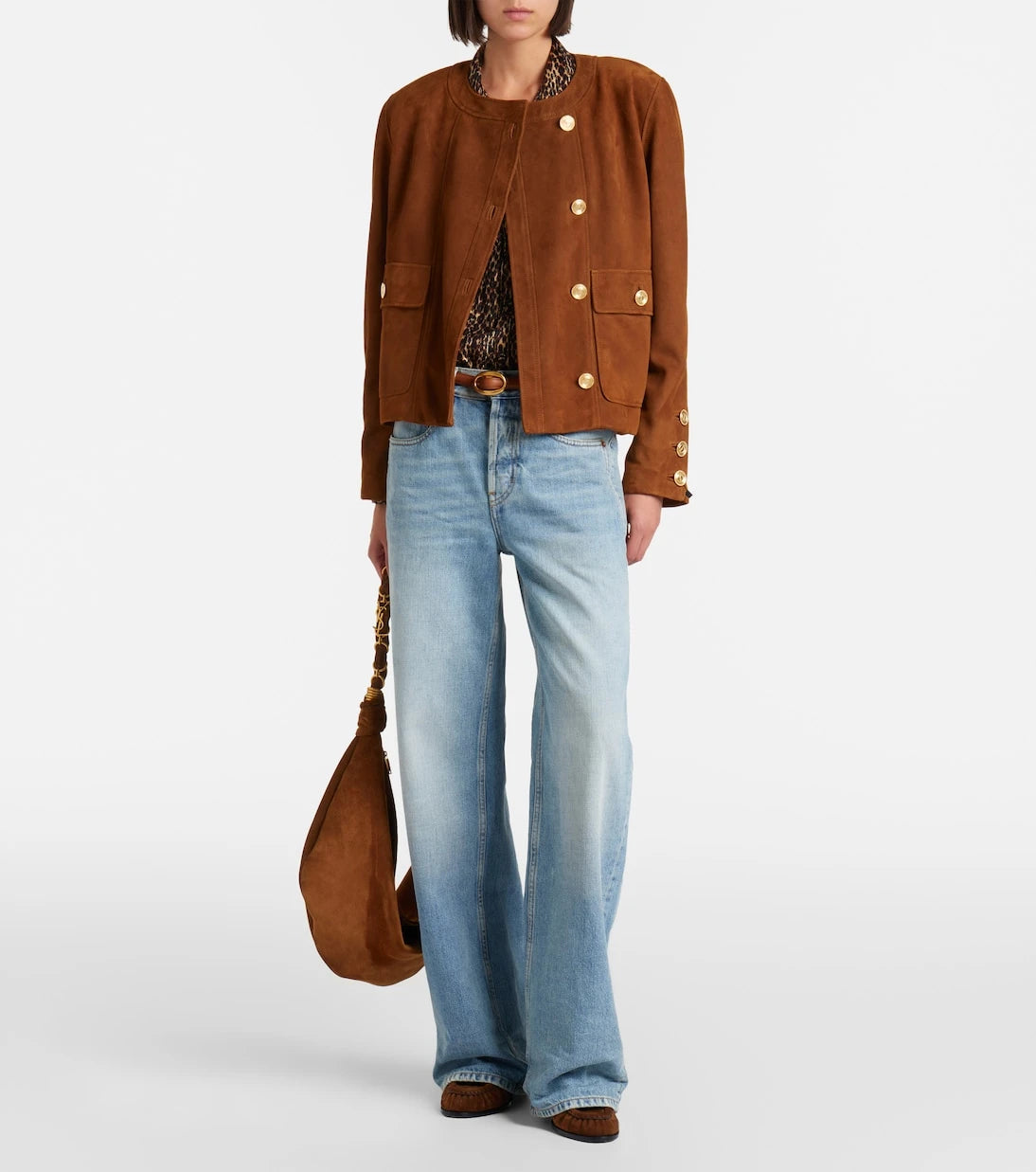 Saint Laurent - Le Loafer Cassandre suede mules