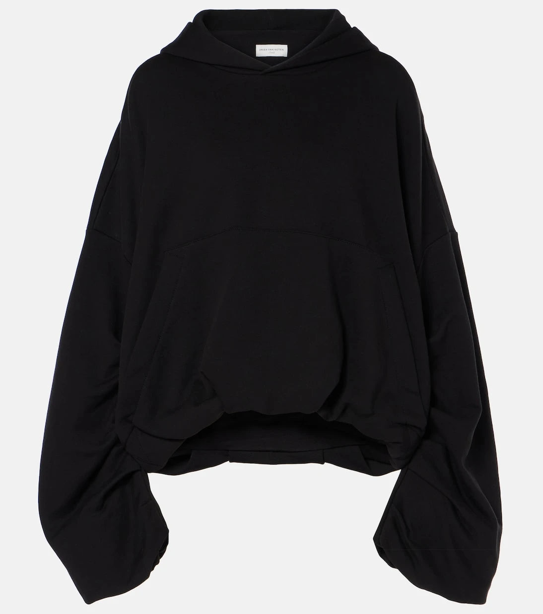 Dries Van Noten - Oversized draped cotton jersey hoodie