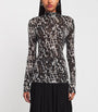 CAMILLA AND MARC Brown Leopard Print Plumage Top