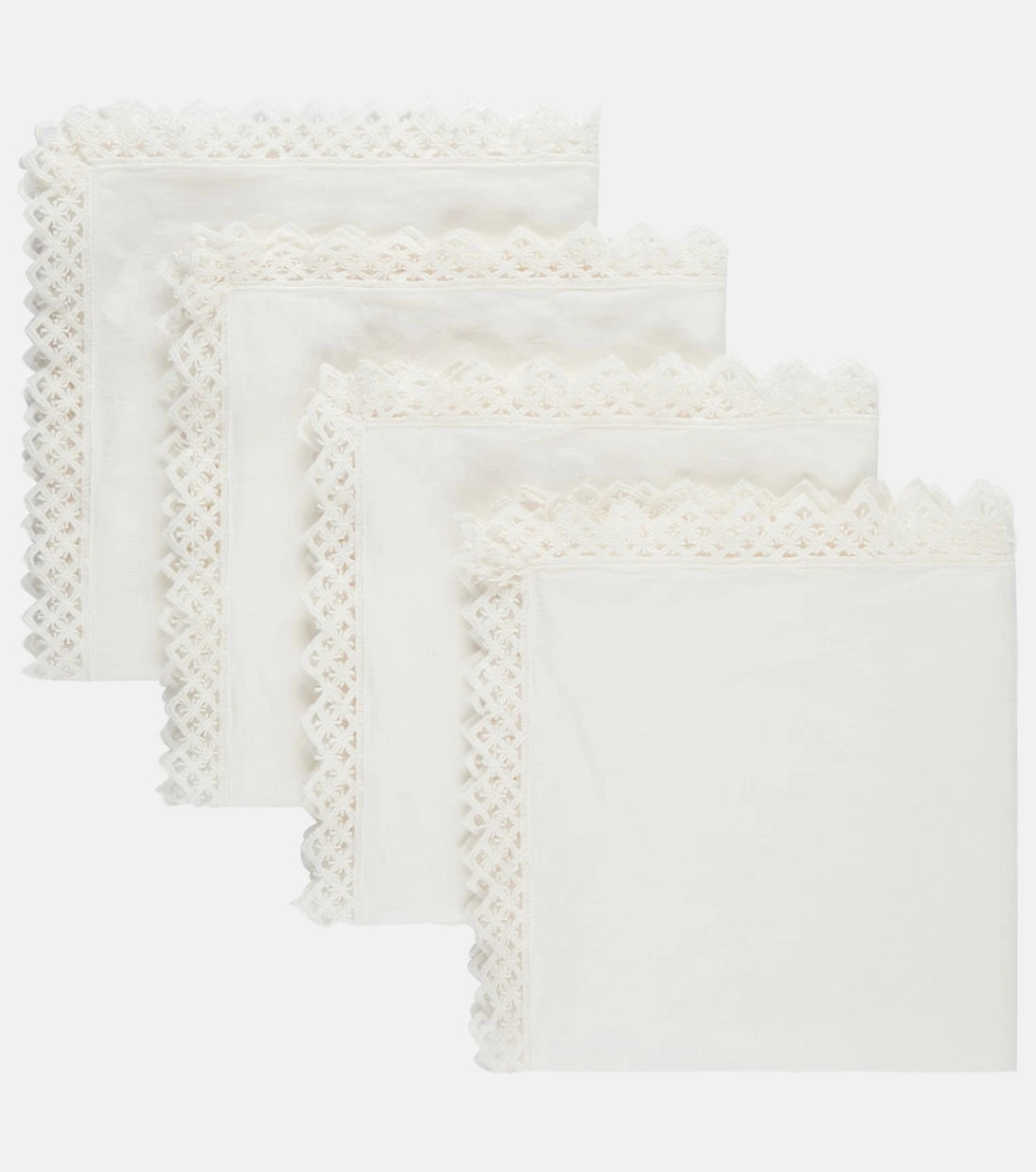 Once Milano - Set of 4 macramé linen napkins