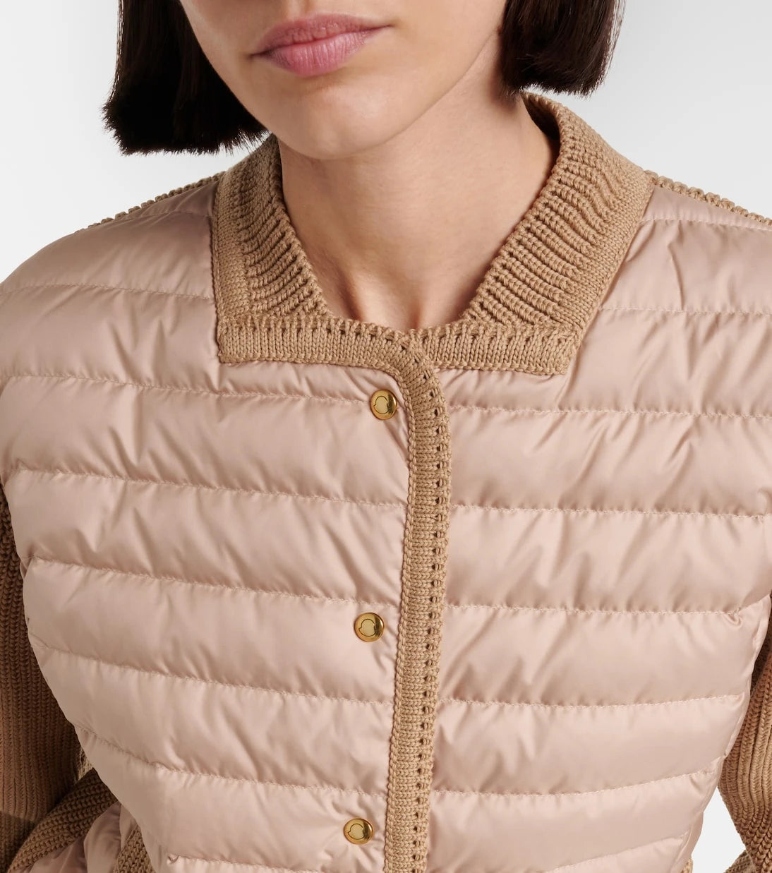 Moncler - Down-paneled cotton cardigan