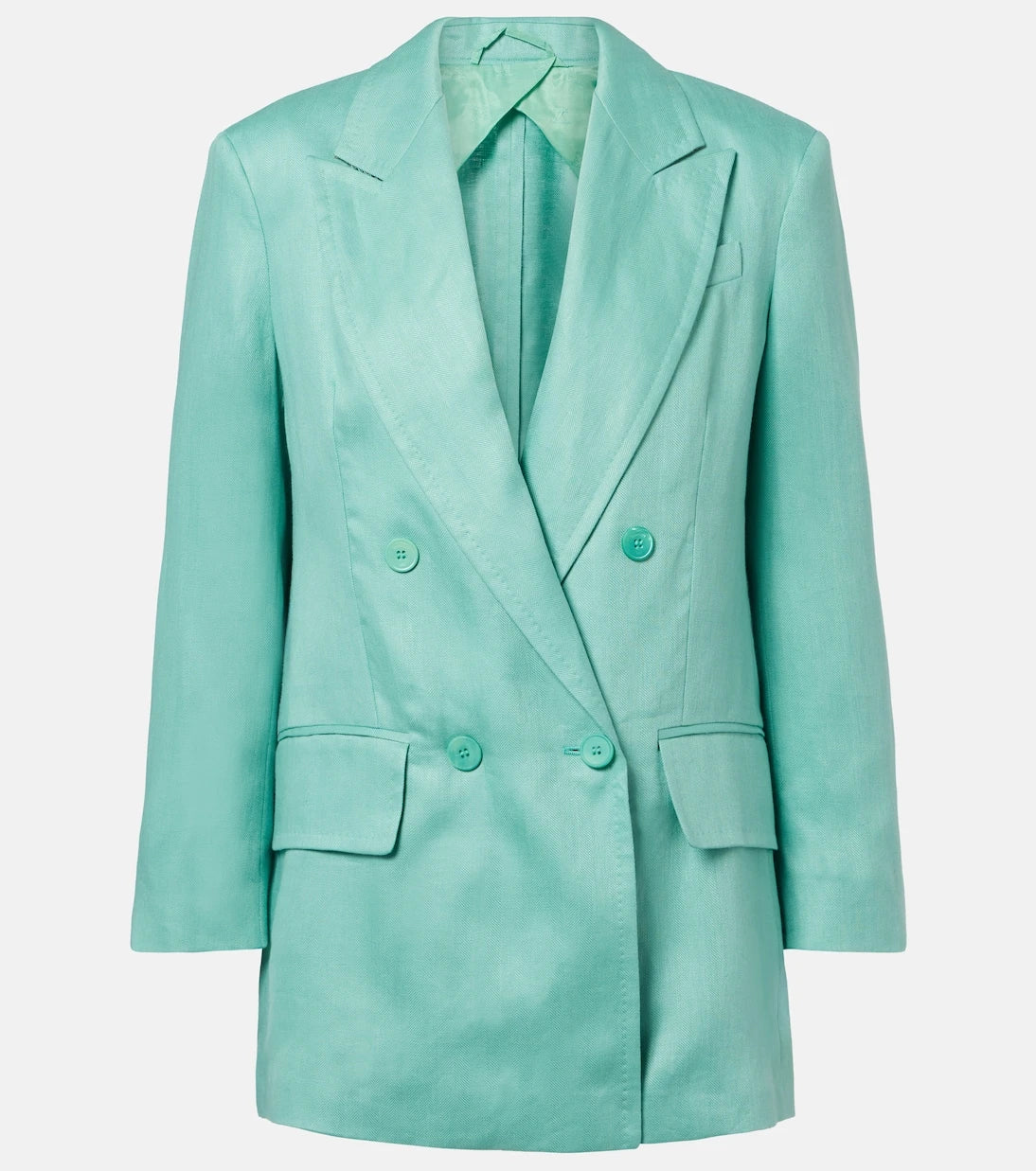 Max Mara - Olimpia double-breasted herringbone linen blazer