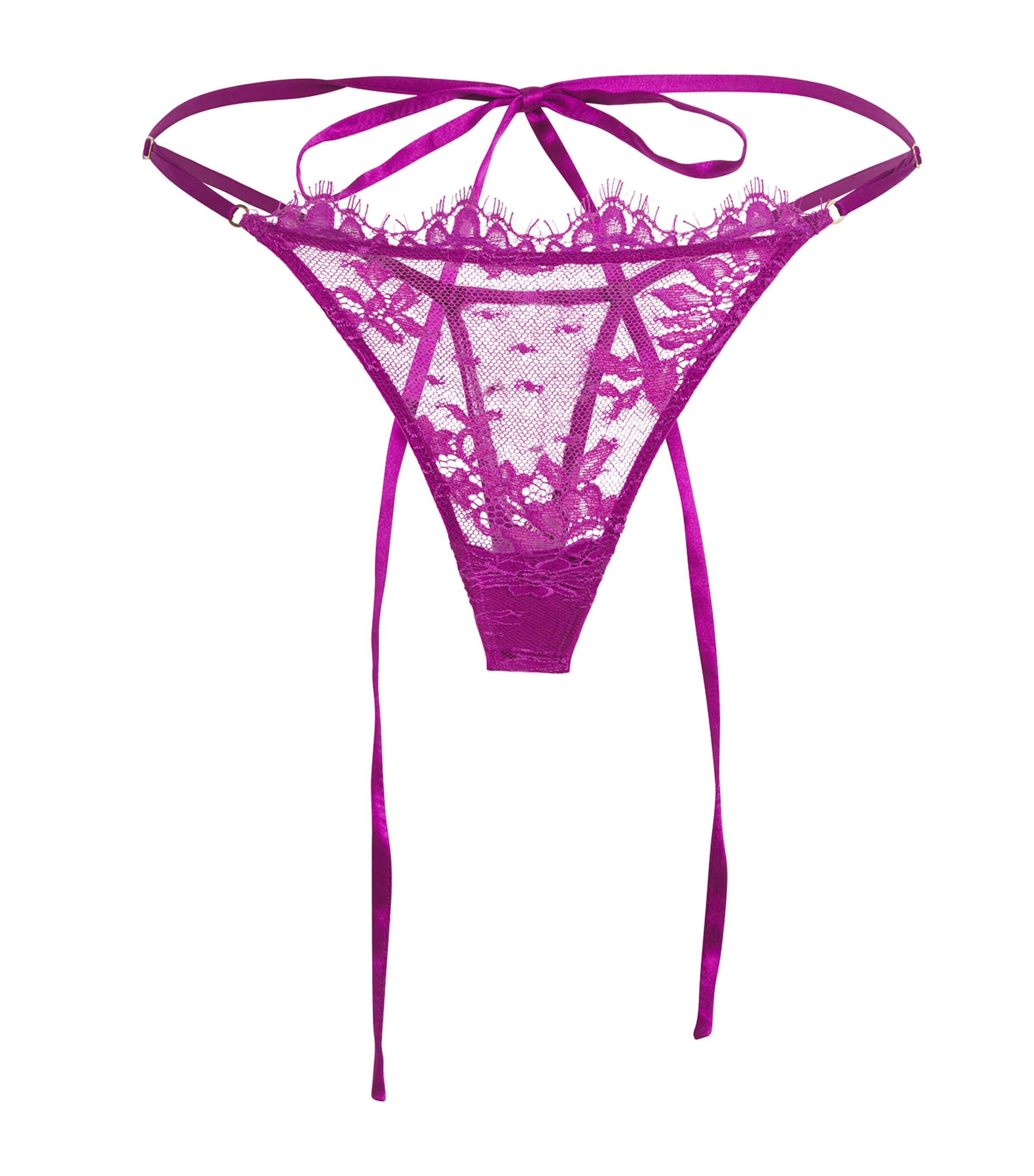 Kiki de Montparnasse Burgundy Lace Jolie Thong