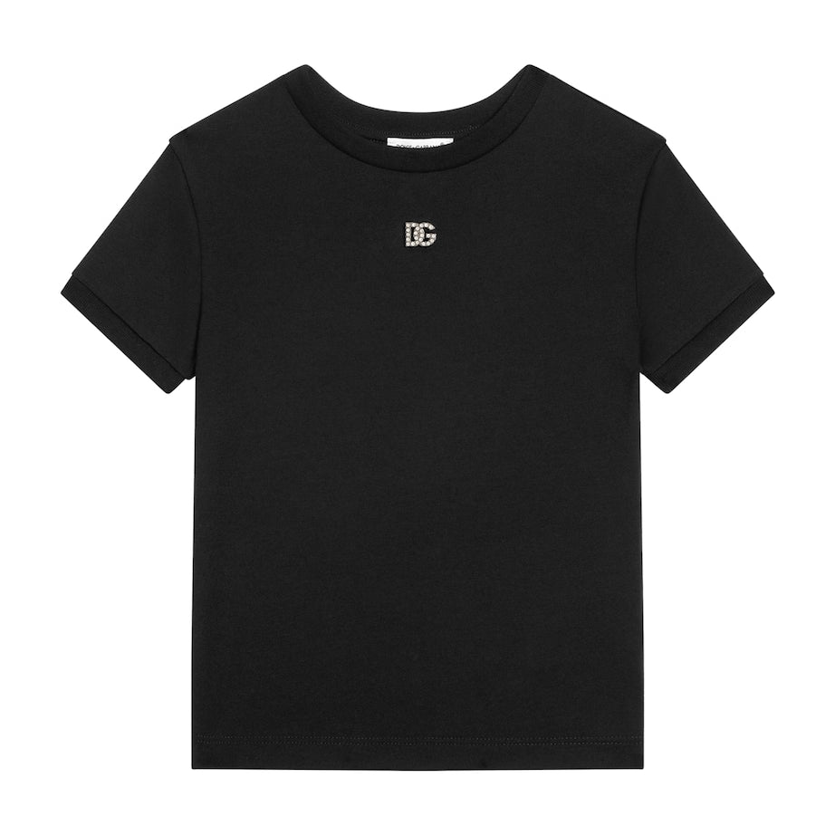 Dolce & Gabbana Kids Cotton Rhinestone Logo T-Shirt (2-6 Years)