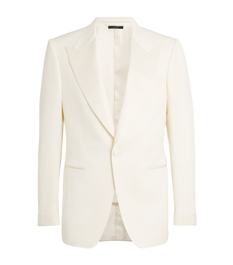 White Wool-Mohair Tuxedo Jacket
