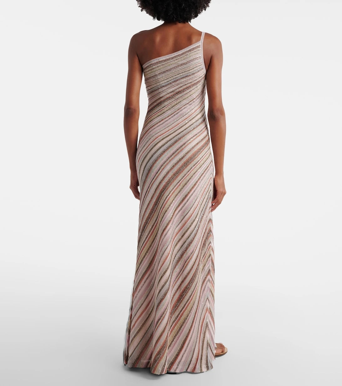 Missoni - Sequined one-shoulder lamé maxi dress
