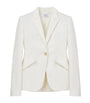 McQueen White Denim Single-Breasted Blazer