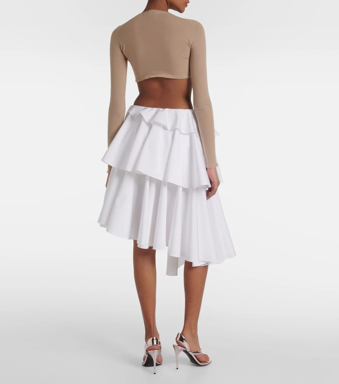Alaïa - Spiral ruffled miniskirt