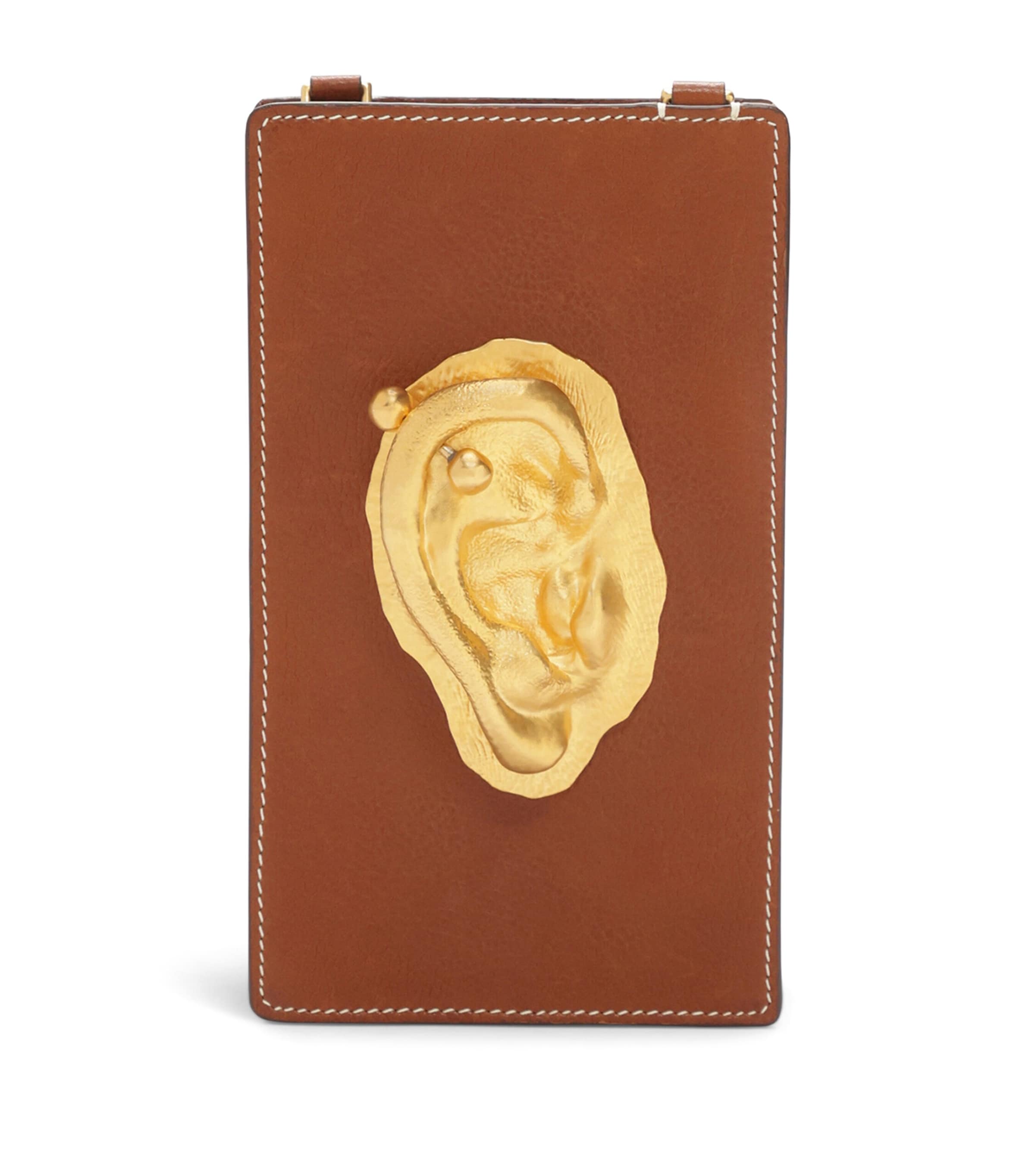 Leather Ear Phone Pouch 806 CARAMEL