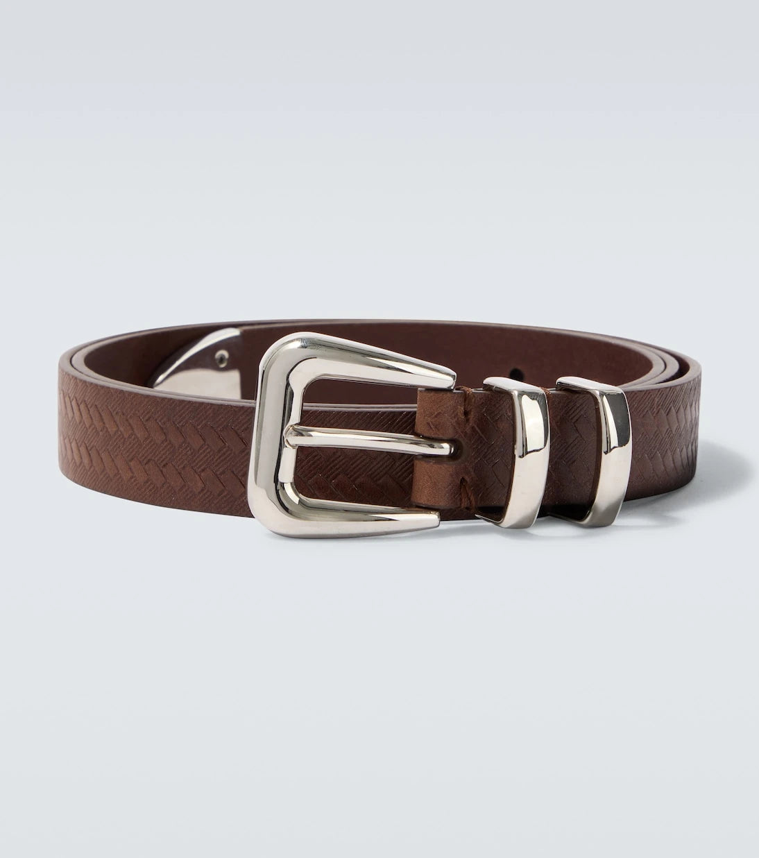 Brunello Cucinelli - Debossed leather belt