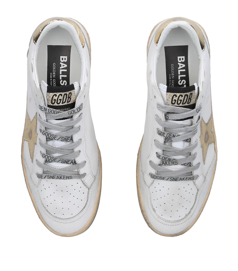 White Leather Ball Star Sneakers