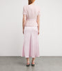 Self-Portrait Pink Sequin Bouclé Chiffon Midi Dress