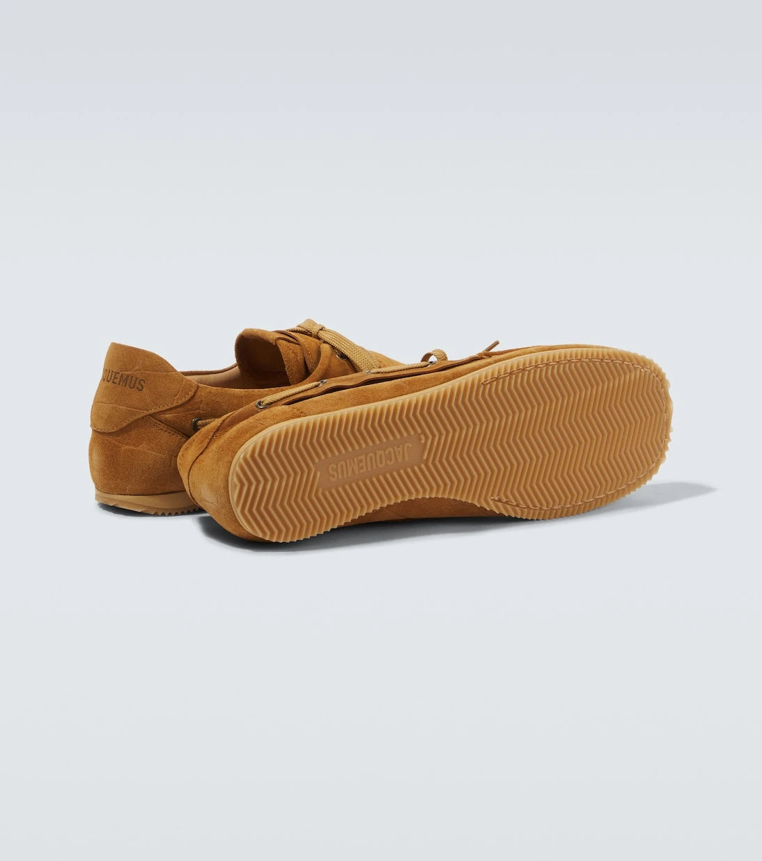 Jacquemus - Batto croc-effect suede boat shoes