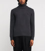 Black Cashmere-Wool Ami de Coeur Rollneck Sweater
