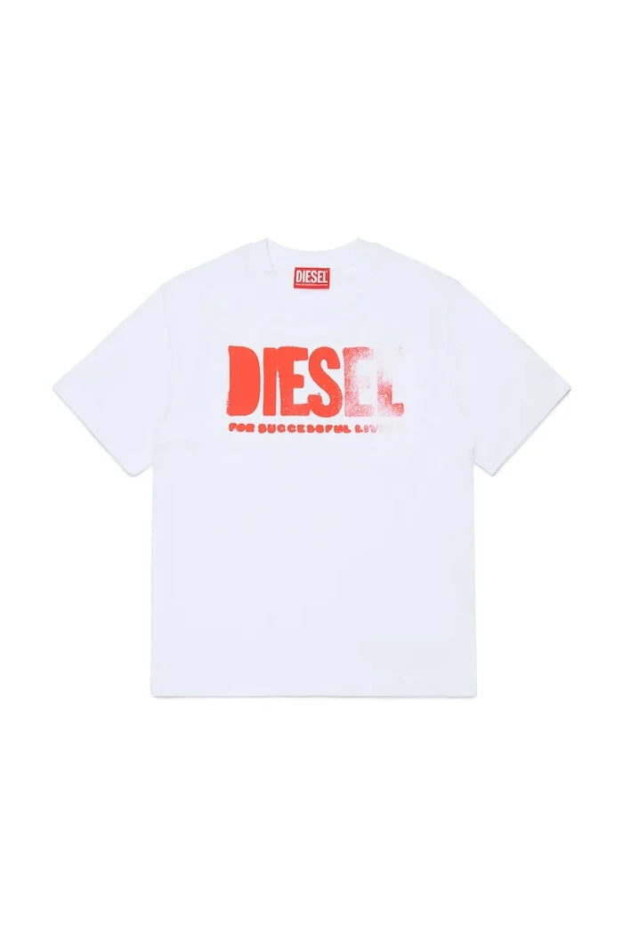 Детска памучна тениска Diesel THIDE OVER T-SHIRT