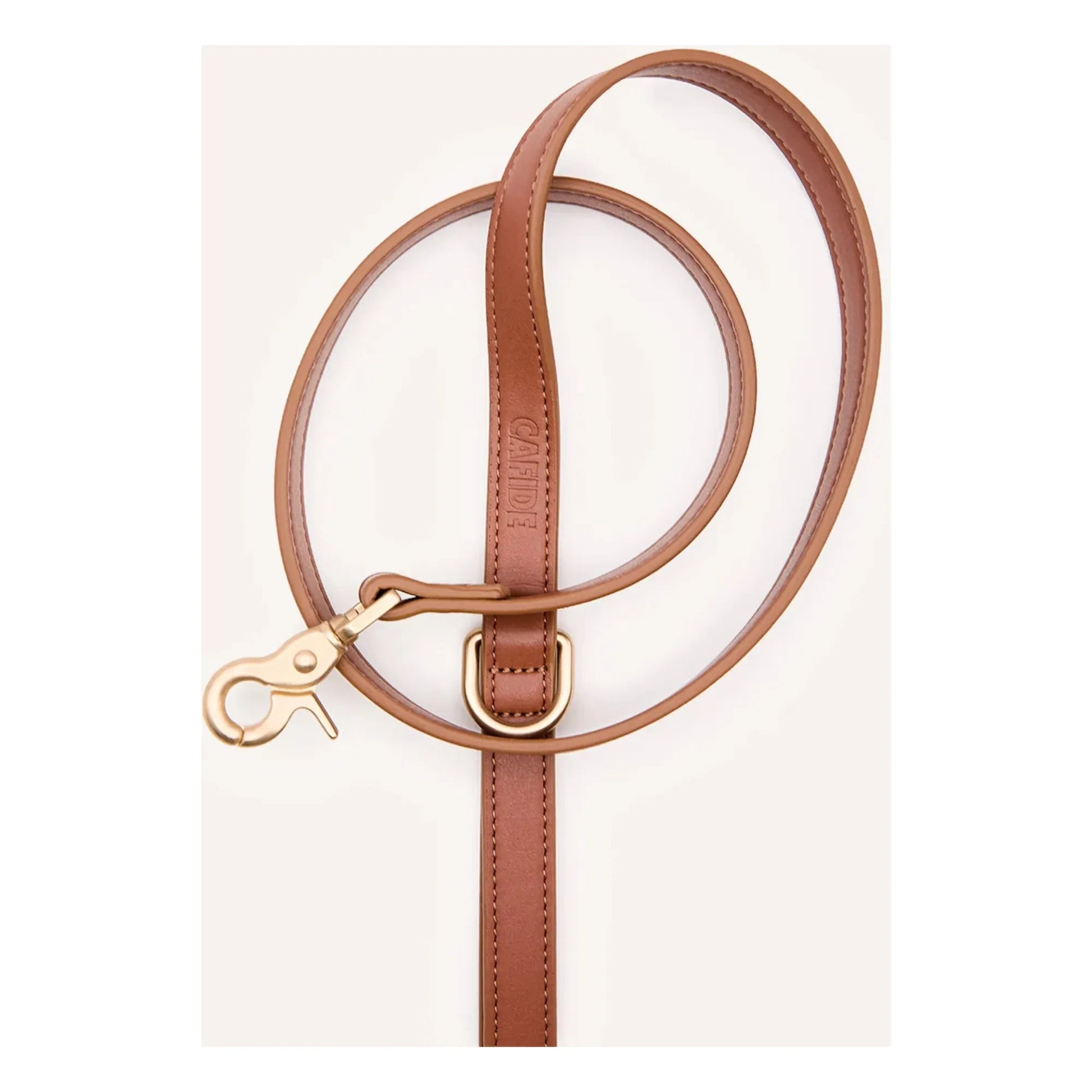 Cafide - 3 position dog leash in vegan leather | Brown