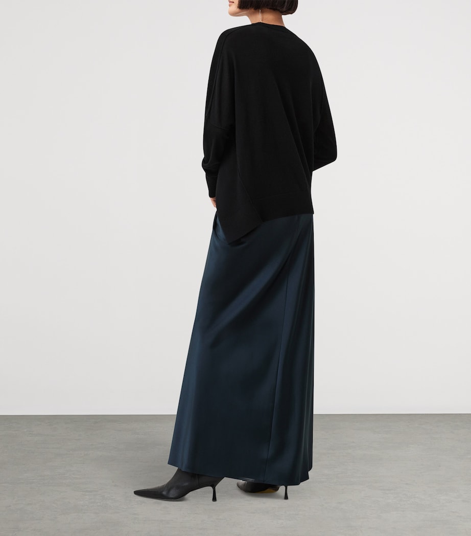 Blue Gathered Alexia Maxi Skirt