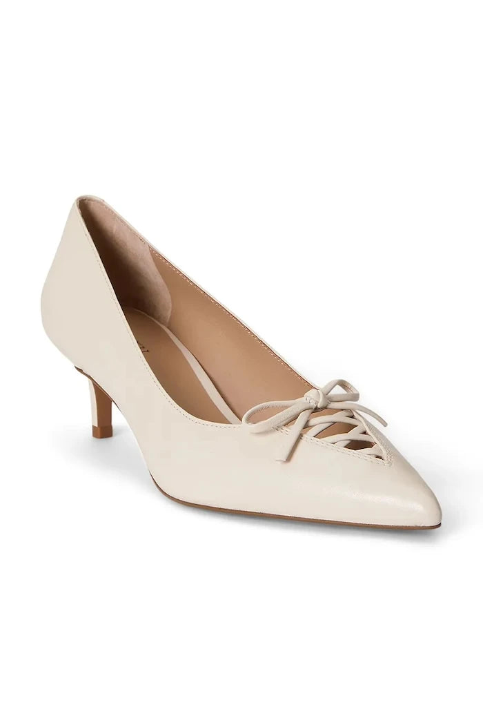 Lauren Ralph Lauren обувки с ток кожени Adrienne