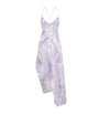 PUCCI Purple Silk Marmo Midi Dress