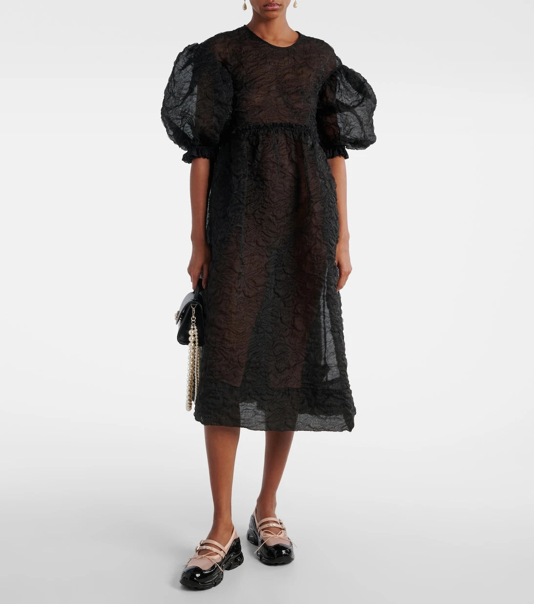 Simone Rocha - Tracker leather-trimmed Mary Jane flats