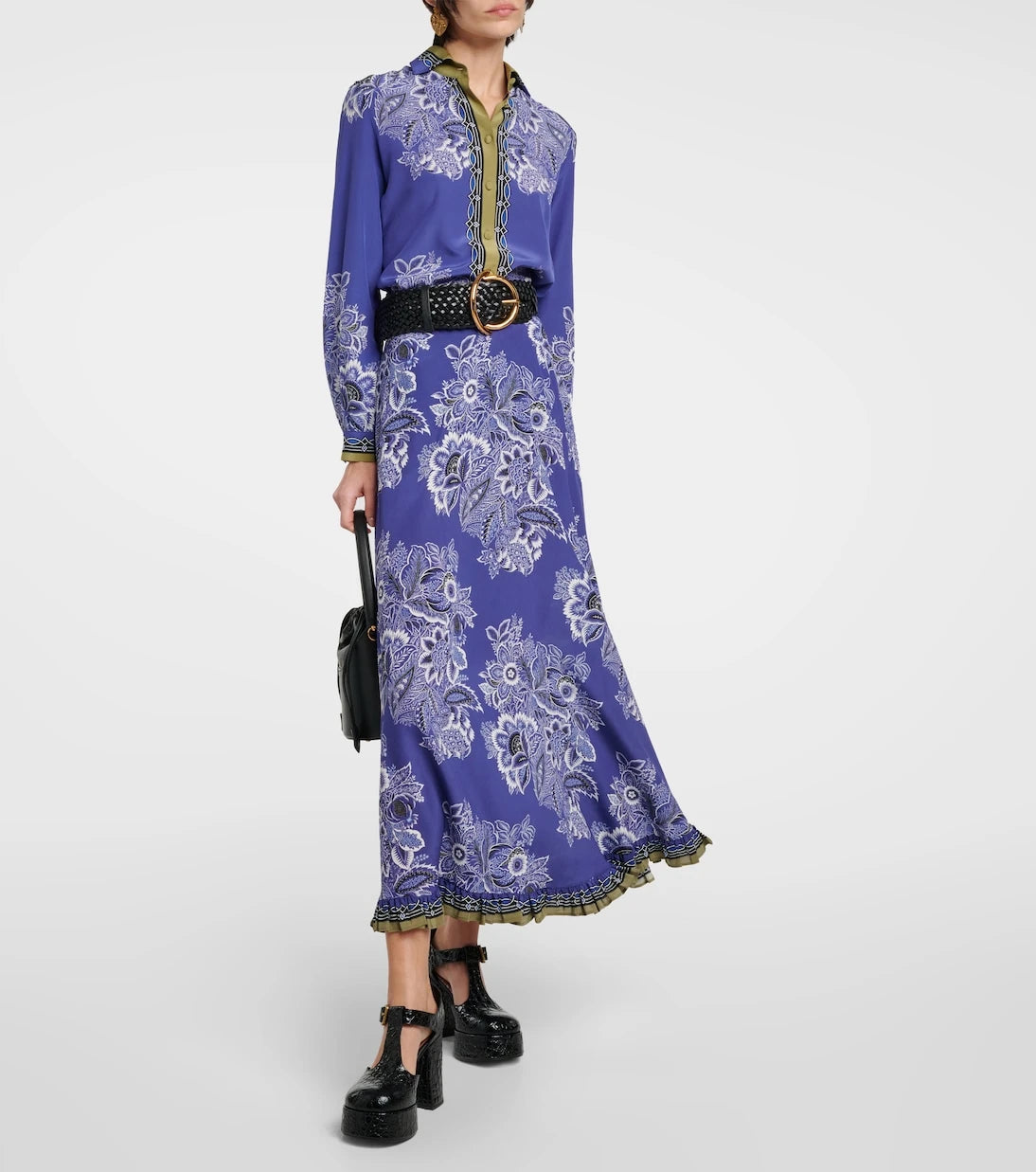 Etro - Floral silk maxi skirt