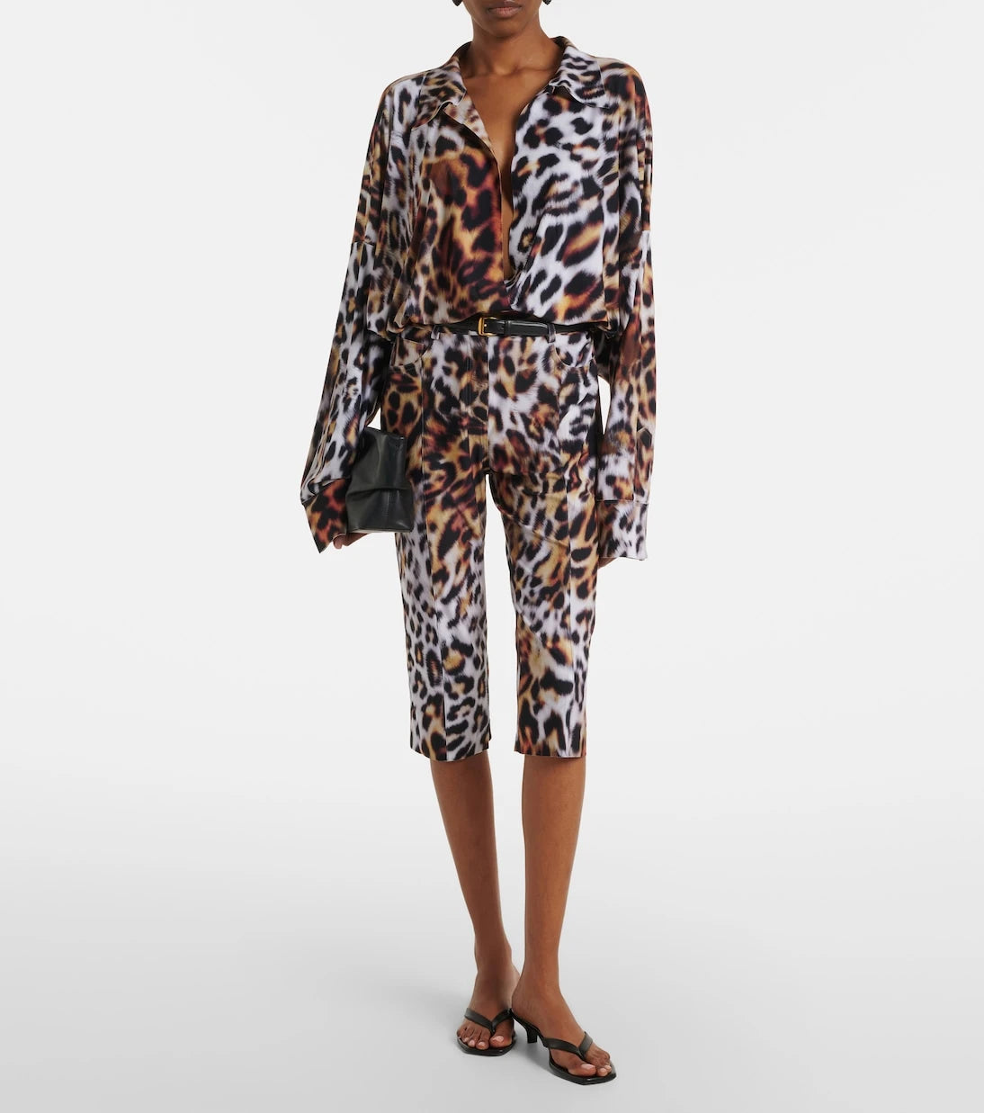 Norma Kamali - Leopard print capri pants
