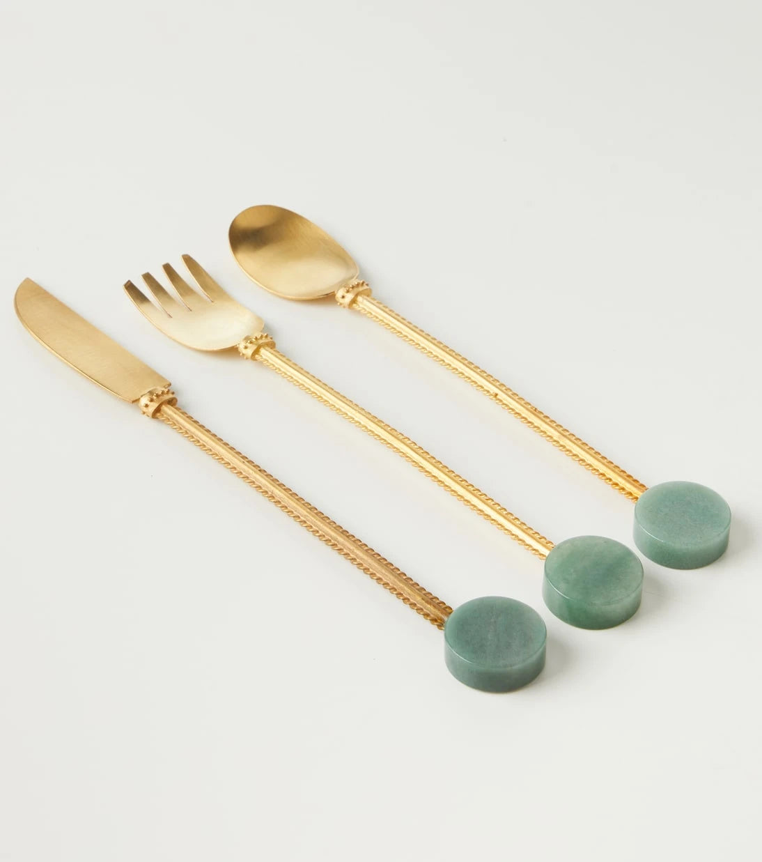 Natalia Criado - Embellished gold-plated cutlery set