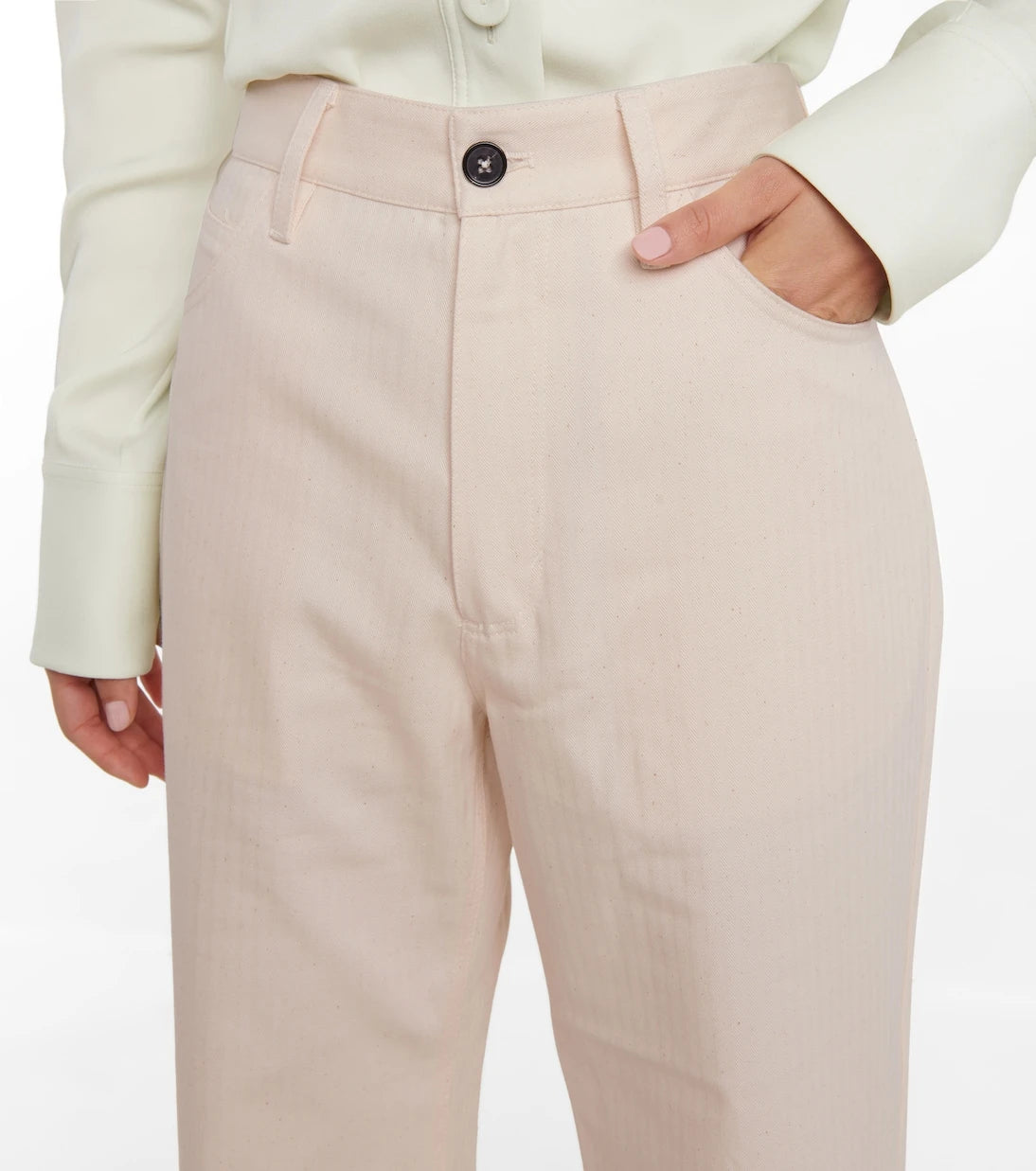 Jil Sander - High-rise cotton bootcut pants