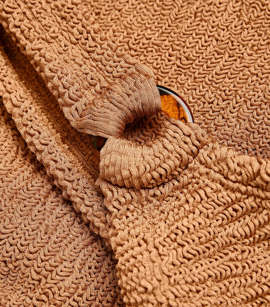 Metallic Domino Swimsuit METALLIC COCOA