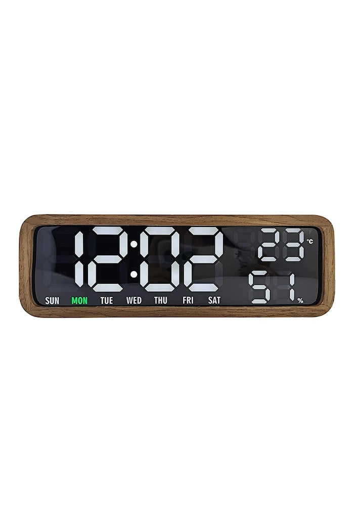 Karlsson ahşap masa alarm saati
